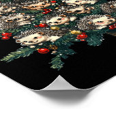Hedgehog Christmas Tree Funny Hedgehog Xmas  Poster (Hoek)