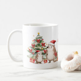 Hedgehog Christmas Tree Presents Mug Koffiemok