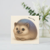 Hedgehog Comfort Wenskaart Meet Nim - serie (Staand voorkant)