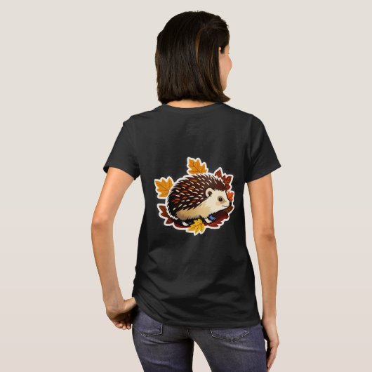 Hedgehog Cozy Forest Life T-shirt (Achterkant volledig)