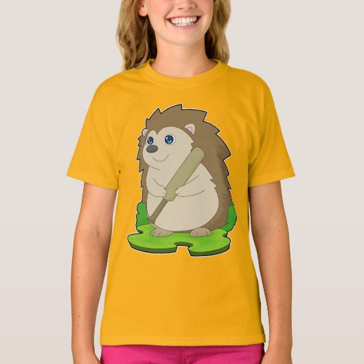 Hedgehog Cricket bat T-shirt (Voorkant)