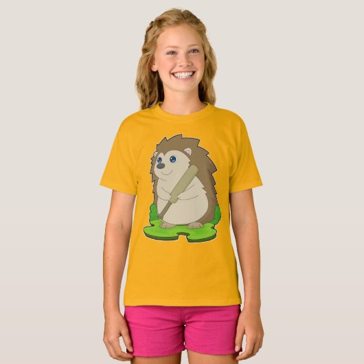 Hedgehog Cricket bat T-shirt (Voorkant volledig)