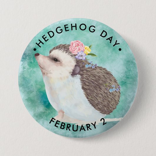 Hedgehog Day Ronde Button 7,6 Cm (Voorkant)