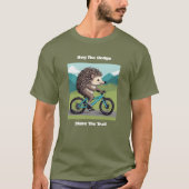 Hedgehog Deel de Trail Mountainbike Wandelen T-shirt (Voorkant)