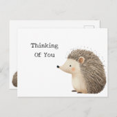 Hedgehog denkt aan jou briefkaart (Voorkant / Achterkant)