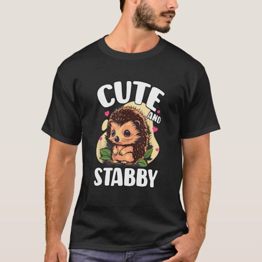 Hedgehog Design For Forest Animal   Cute And Stabb T-shirt (Voorkant)