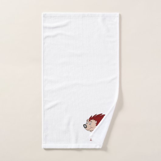 Hedgehog Design Monogrammed Bad Handdoek (Handdoek)