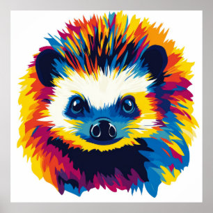 Hedgehog Dierenillustratie Aquarel Schilderen Poster