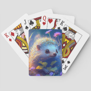 Hedgehog Dierenportret Schilderij Wildlife Outdoor Pokerkaarten