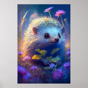 Hedgehog Dierenportret Schilderij Wildlife Outdoor Poster