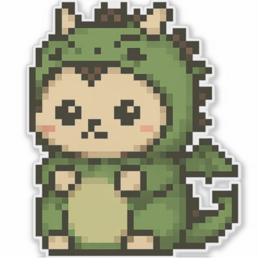 Hedgehog Dragon 6x6 Sticker (Voorkant)