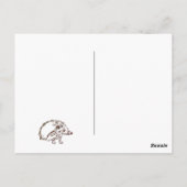 Hedgehog Drawing Custom Briefkaart (Achterkant)