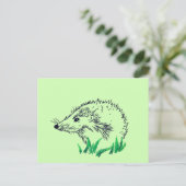 Hedgehog Drawing Custom Briefkaart (Staand voorkant)