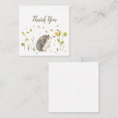 Hedgehog en bijen Illustratie Dank u Opmerking Kaa Notitiekaartje (Voorkant / Achterkant)