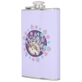 Hedgehog en bloemen heupfles (Links)