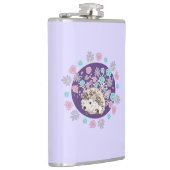 Hedgehog en bloemen heupfles (Rechts)