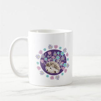 Hedgehog en bloemen koffiemok