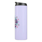 Hedgehog en bloemen thermosbeker (Geroteerd rechts)