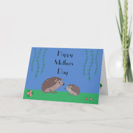 Hedgehog en kind Moederdag Kaart