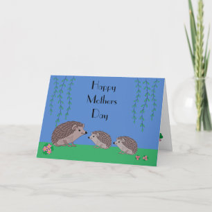 Hedgehog en kind Moederdag Kaart