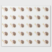 Hedgehog en vlinderverpakkingspapier, cadeaupapier (Vlak)