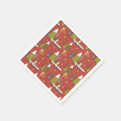 Hedgehog en Winter Beer Kerst Servet (Hoek)