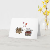 Hedgehog - erizo kaart (Gele Bloem)