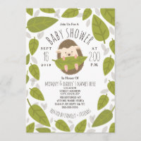 Hedgehog Falling verlaat Woodland Baby shower