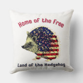 Hedgehog Flag America Kussen (Achterkant)
