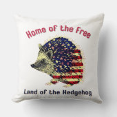 Hedgehog Flag America Kussen (Voorkant)