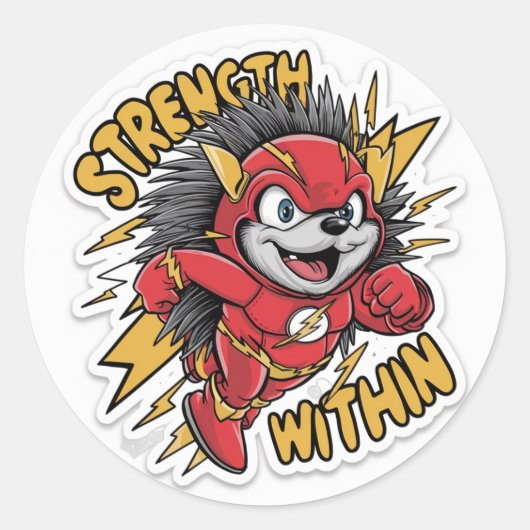 Hedgehog Flash Sticker - Sterkte Binnen (Voorkant)