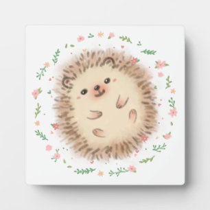 Hedgehog & Flowers illustratie Fotoplaat