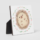 Hedgehog & Flowers illustratie Fotoplaat (Voorkant)