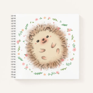 Hedgehog & Flowers illustratie Notitieboek