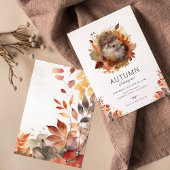 Hedgehog Forest Woodland herfst verjaardag Kaart
