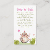 Hedgehog Garden Party Baby shower Boek Aanvraag Informatiekaartje (Voorkant)