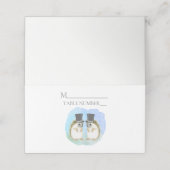 Hedgehog Grooms Gay paar Bruiloft Plaatskaartje (Buitenkant ongevouwen)