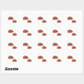 Hedgehog grotschildering ronde sticker (Vel)