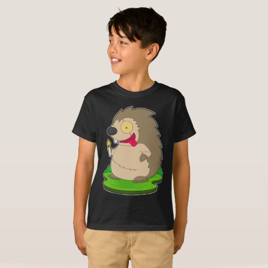 Hedgehog Halloween Zombie T-shirt (Voorkant volledig)