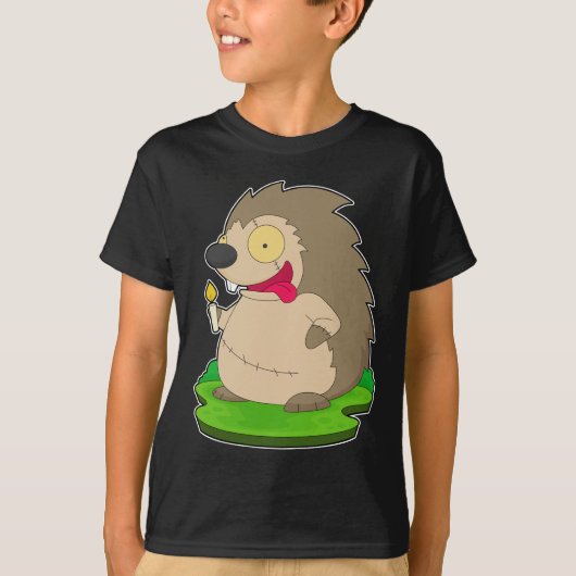 Hedgehog Halloween Zombie T-shirt (Voorkant)