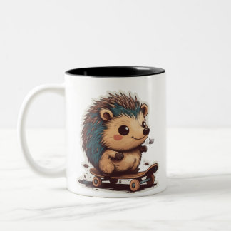 Hedgehog Hang Tweekleurige Koffiemok