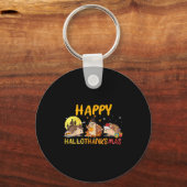 Hedgehog Happy Fall Autumn Christmas Halloween Tha Sleutelhanger (Voorkant)
