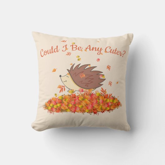 "Hedgehog Haven"-Sierkussen Kussen (Voorkant)