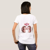 Hedgehog Heart - Valentijnsdag Love T-shirt (Achterkant volledig)