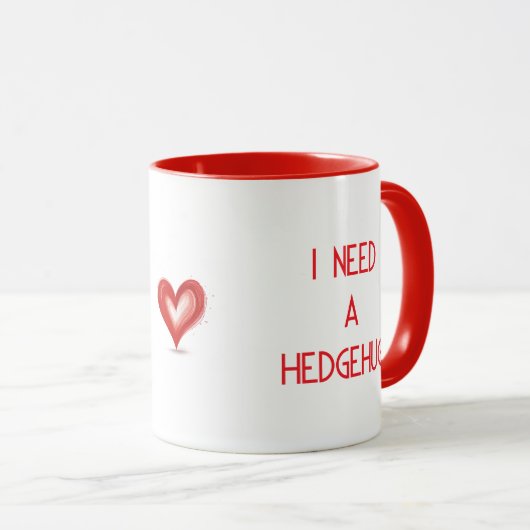 Hedgehog, Hedgehug, cadeau voor Vriendin, vriendje Mok (Voorkant rechts)