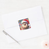 Hedgehog Holiday Hedgie Cadeau Stickers (Envelop)