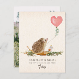 Hedgehog Hugs & Kisses Classroom Valentijn Foto Briefkaart