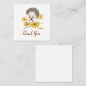 Hedgehog Illustratie Dank u opmerking Kaarten Notitiekaartje (Voorkant / Achterkant)