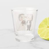 Hedgehog illustratie Short Glass Shot Glas (Achterkant)