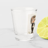 Hedgehog illustratie Short Glass Shot Glas (Links)